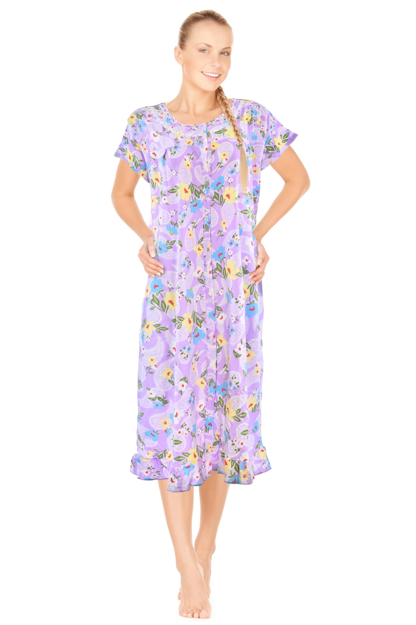 JEFFRICO Womens Nightgowns Sleepwear Soft Pajama Dress Nightshirts