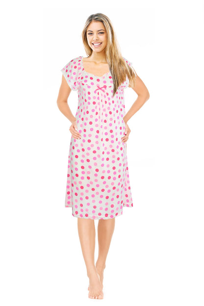 JEFFRICO Womens Nightgowns Sleepwear Soft Pajama Dress Nightshirts