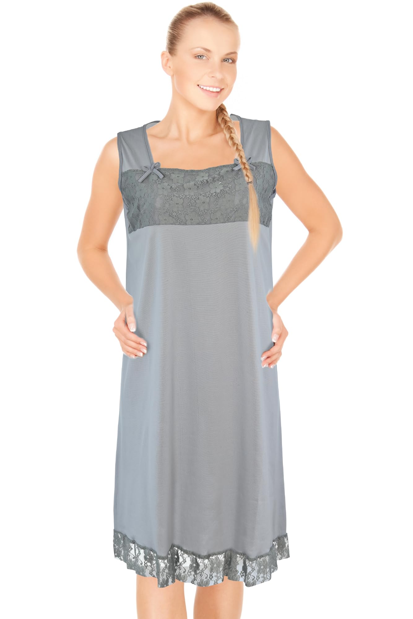 JEFFRICO Womens Sleeveless Nightgowns Sleepwear Soft Pajama Dress Nightshirts