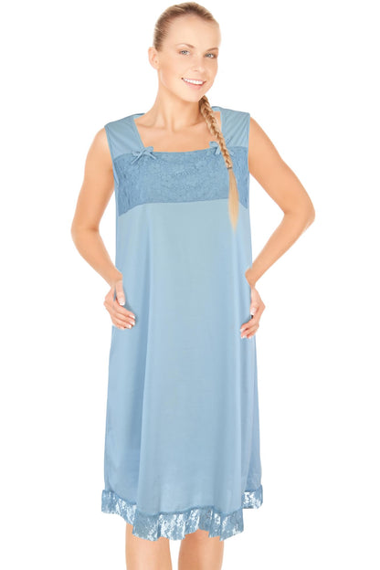 JEFFRICO Womens Sleeveless Nightgowns Sleepwear Soft Pajama Dress Nightshirts