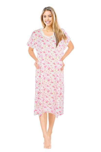 JEFFRICO Womens Nightgowns Sleepwear Soft Pajama Dress Nightshirts