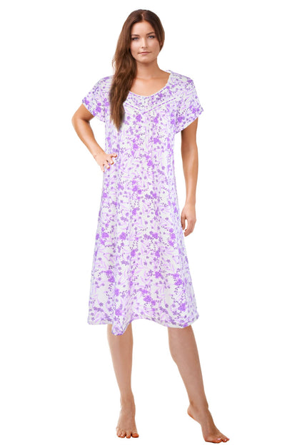 JEFFRICO Womens Nightgowns Sleepwear Soft Pajama Dress Nightshirts