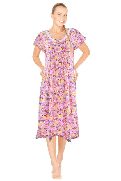 JEFFRICO Womens Nightgowns Sleepwear Soft Pajama Dress Nightshirts