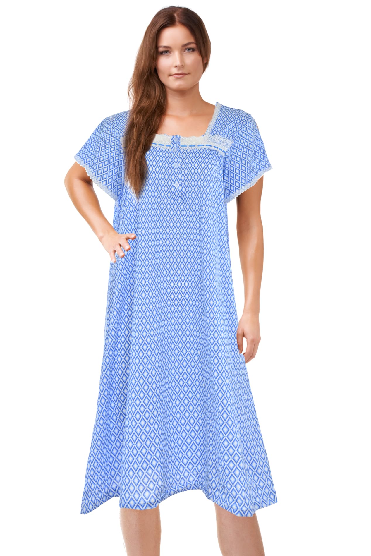 JEFFRICO Womens Nightgowns Sleepwear Soft Pajama Dress Nightshirts