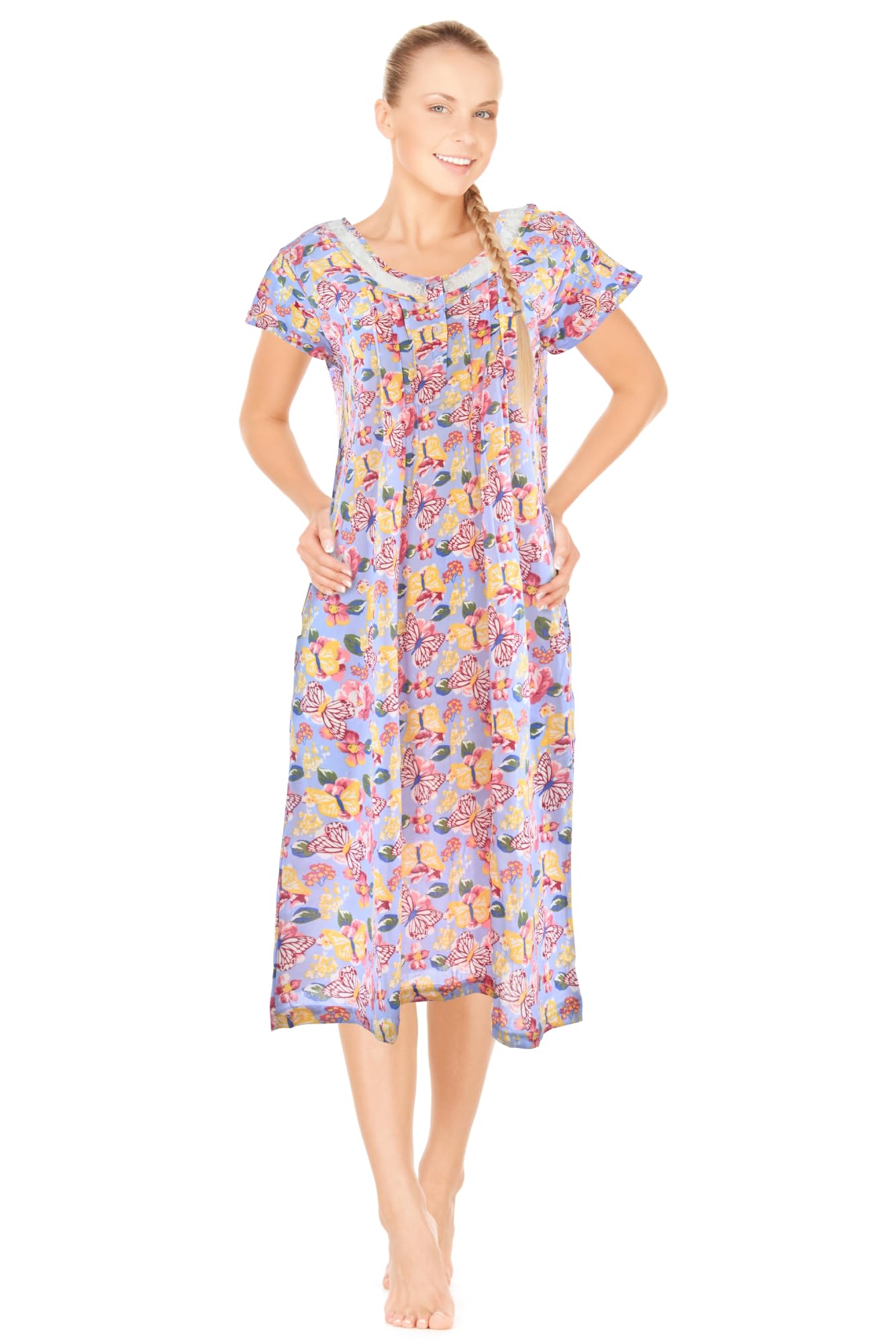 JEFFRICO Womens Nightgowns Sleepwear Soft Pajama Dress Nightshirts