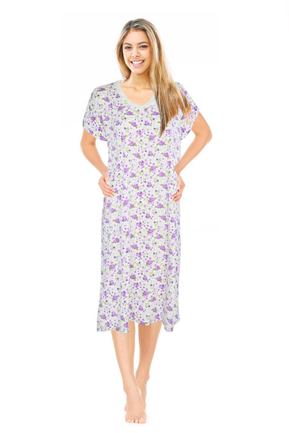 JEFFRICO Womens Nightgowns Sleepwear Soft Pajama Dress Nightshirts