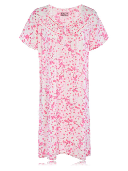 JEFFRICO Womens Nightgowns Sleepwear Soft Pajama Dress Nightshirts