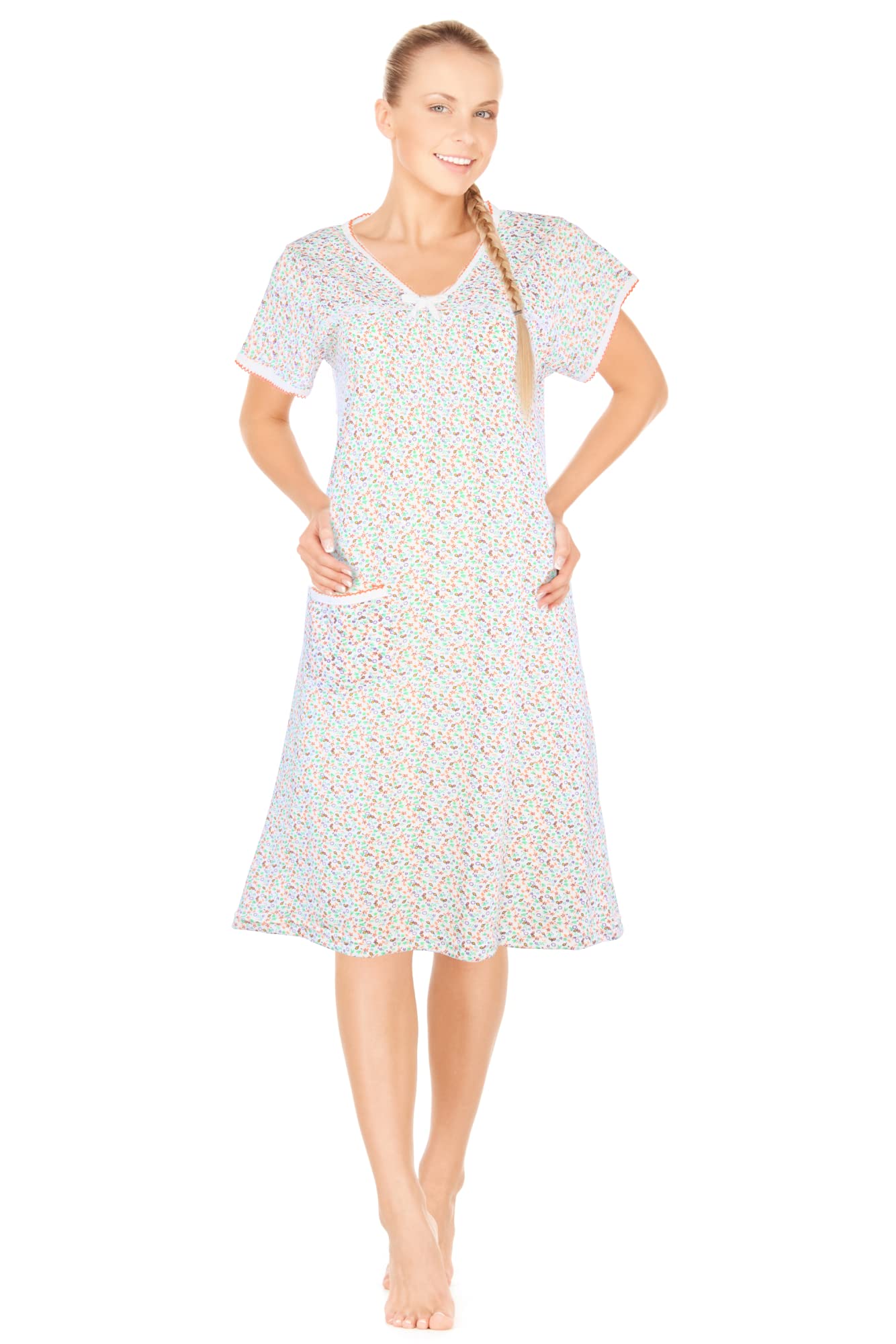 JEFFRICO Womens Nightgowns Sleepwear Soft Pajama Dress Nightshirts