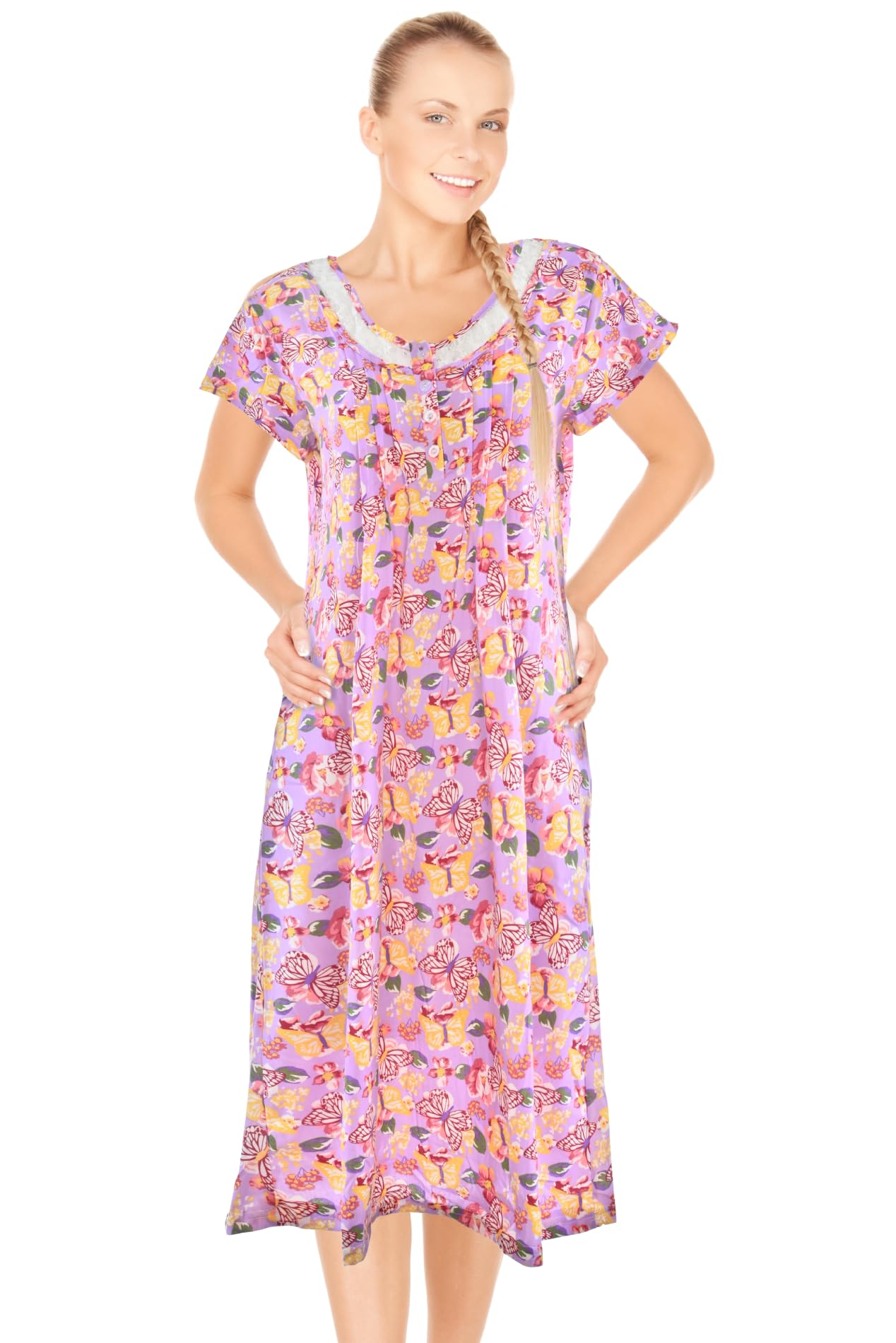 JEFFRICO Womens Nightgowns Sleepwear Soft Pajama Dress Nightshirts