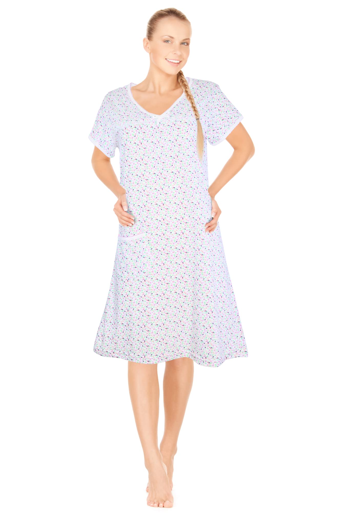 JEFFRICO Womens Nightgowns Sleepwear Soft Pajama Dress Nightshirts