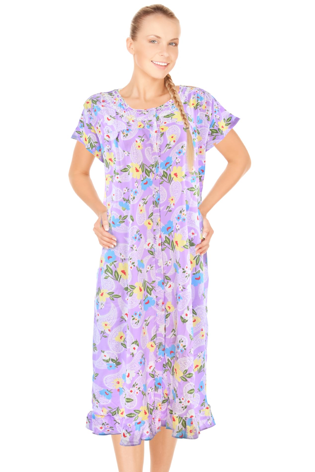 JEFFRICO Womens Nightgowns Sleepwear Soft Pajama Dress Nightshirts