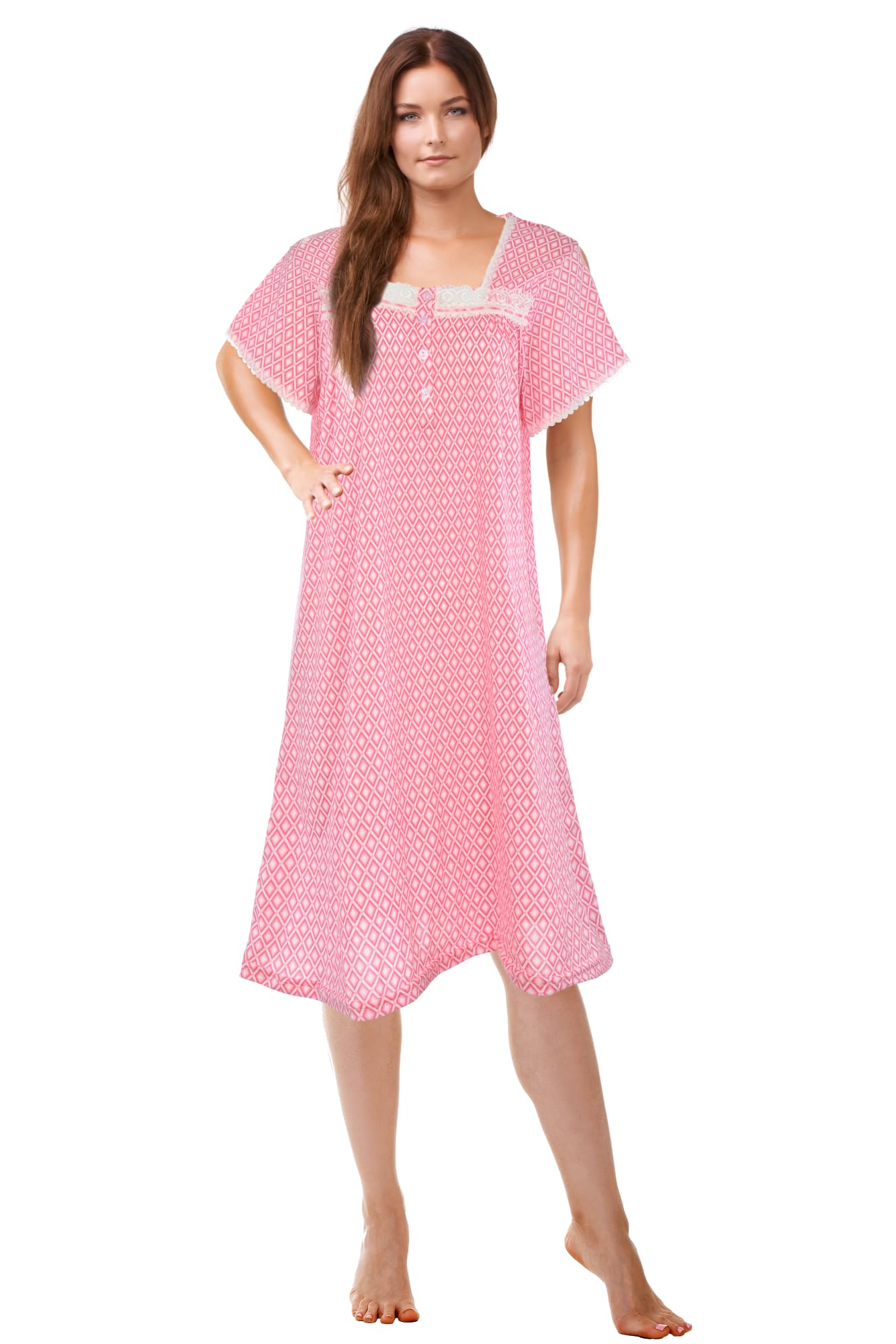 JEFFRICO Womens Nightgowns Sleepwear Soft Pajama Dress Nightshirts