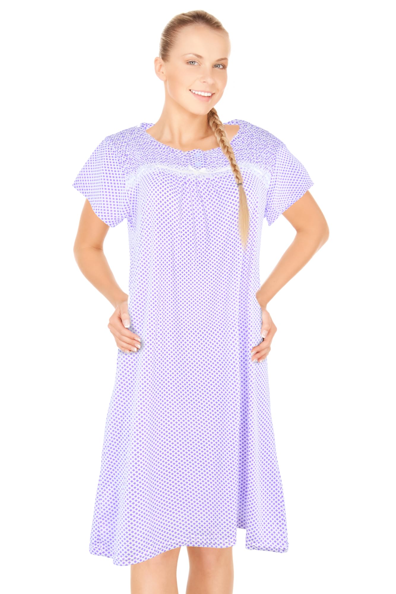 JEFFRICO Womens Nightgowns Sleepwear Soft Pajama Dress Nightshirts