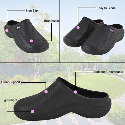 JEFFRICO Womens Clogs Breathable Clogs Shoes For Women Garden Shoes