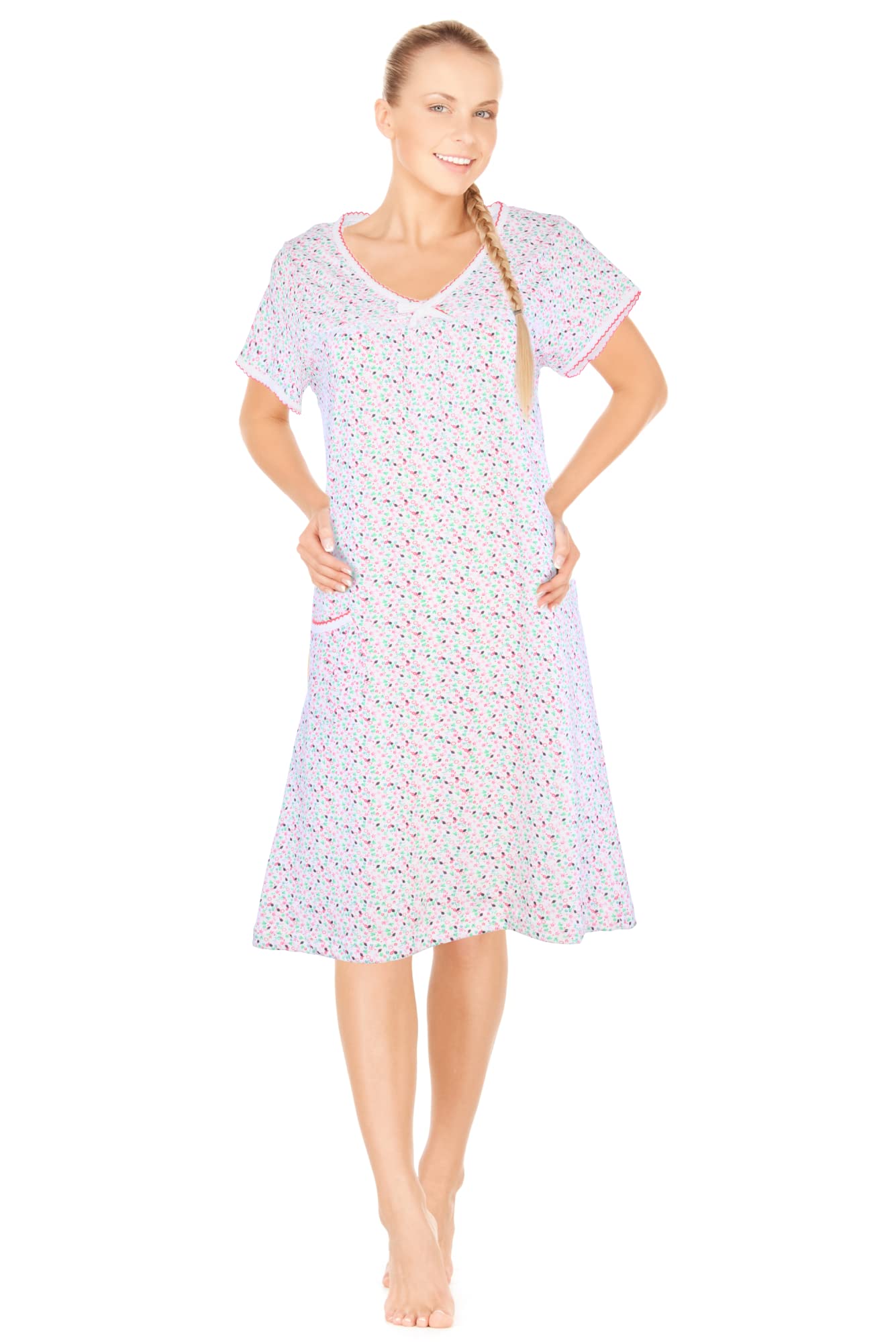 JEFFRICO Womens Nightgowns Sleepwear Soft Pajama Dress Nightshirts