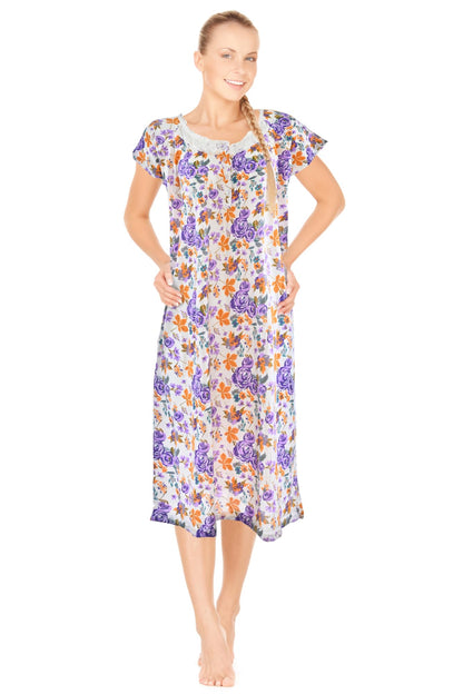 JEFFRICO Womens Nightgowns Sleepwear Soft Pajama Dress Nightshirts