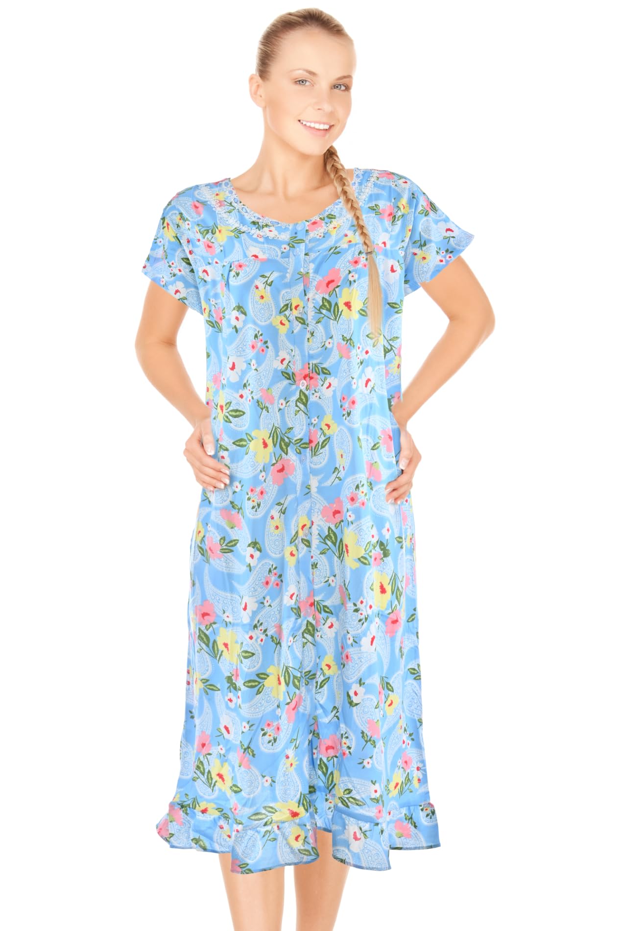 JEFFRICO Womens Nightgowns Sleepwear Soft Pajama Dress Nightshirts