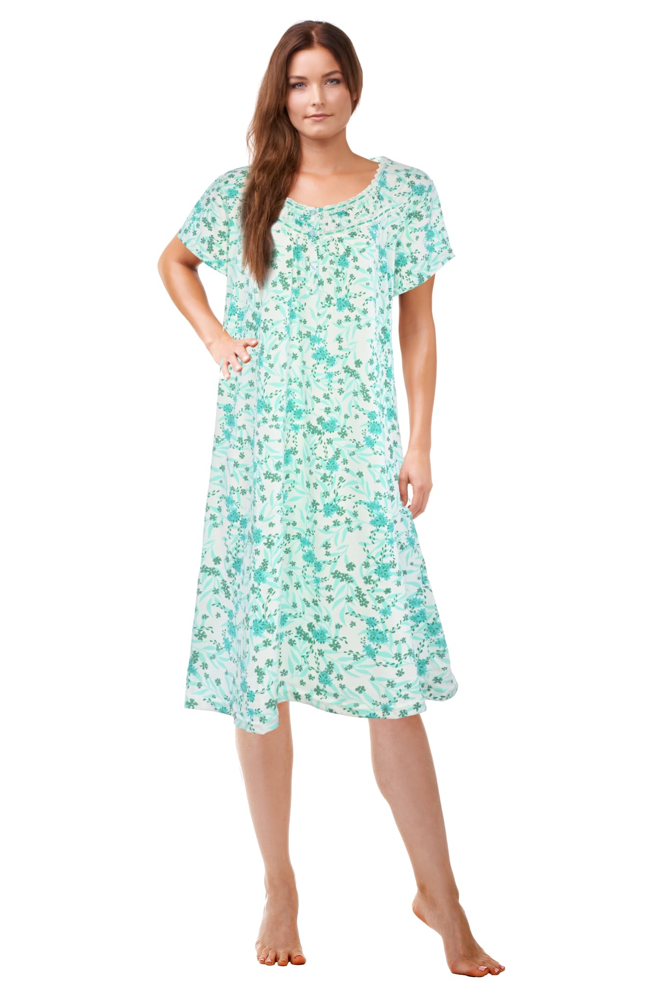 JEFFRICO Womens Nightgowns Sleepwear Soft Pajama Dress Nightshirts