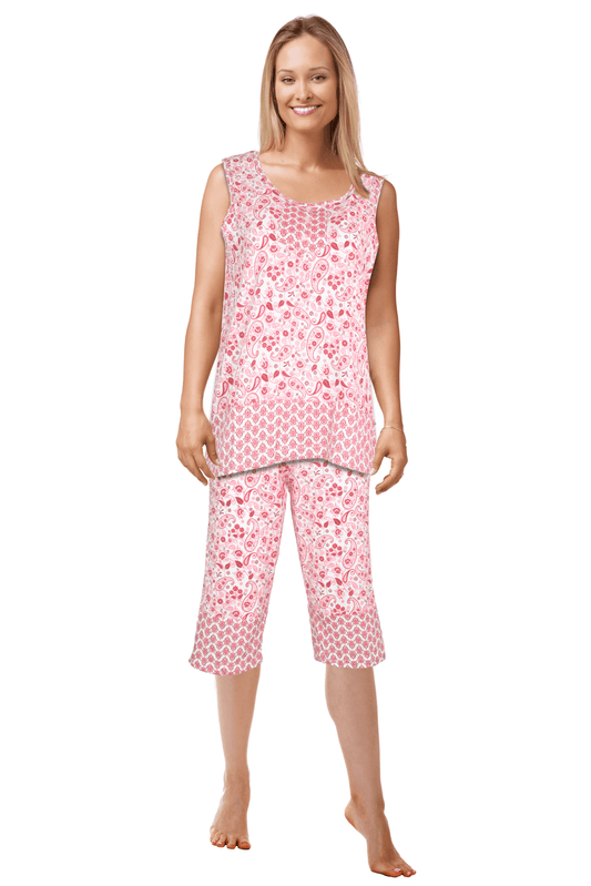 JEFFRICO Womens Pajamas For Women Capri Set Sleepwear Soft Pajamas